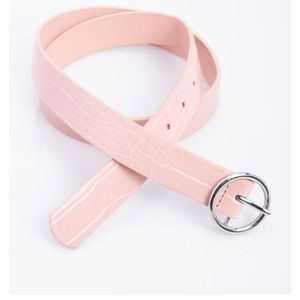 Blush Croc Belt